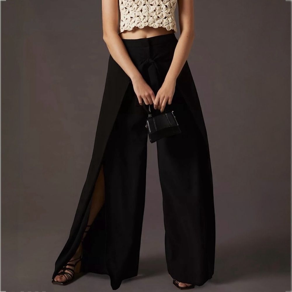 Anthropologie Margo Baridon Habanero Wrap Pants Black